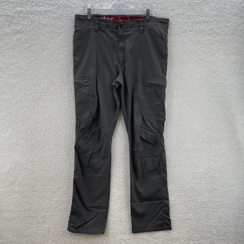 Wrangler ATG Pants Mens 36x32* Gray Stretch Outdoors Comfort Hiking Fishing